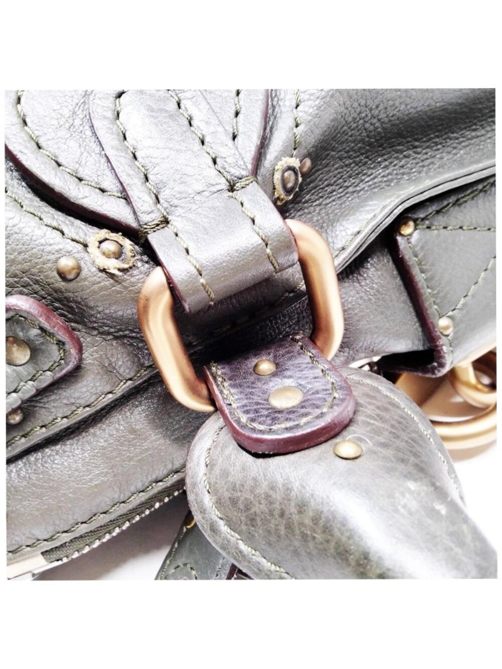 Authentic Chloé Paddington Leather Padlock Satchel Bag - Picture 10 of 16